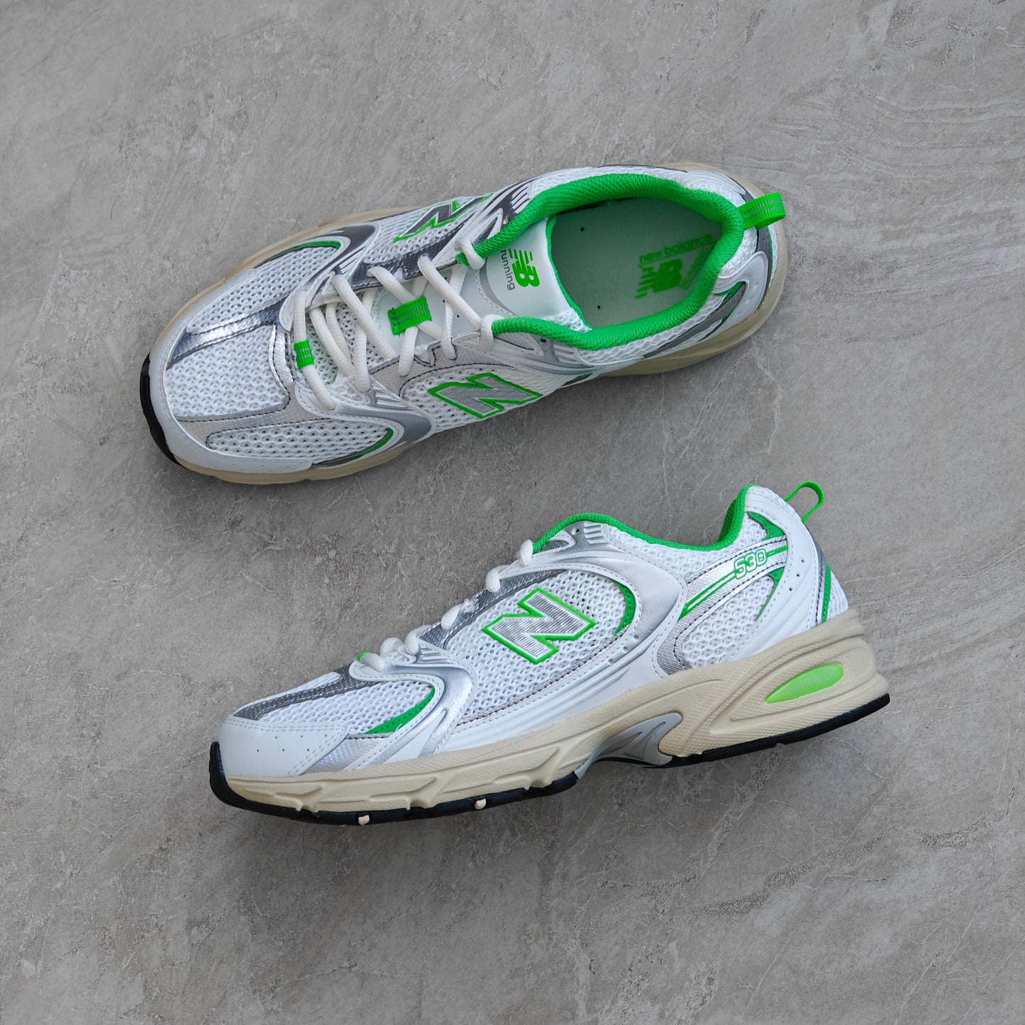 New Balance 530 White Palm Leaf