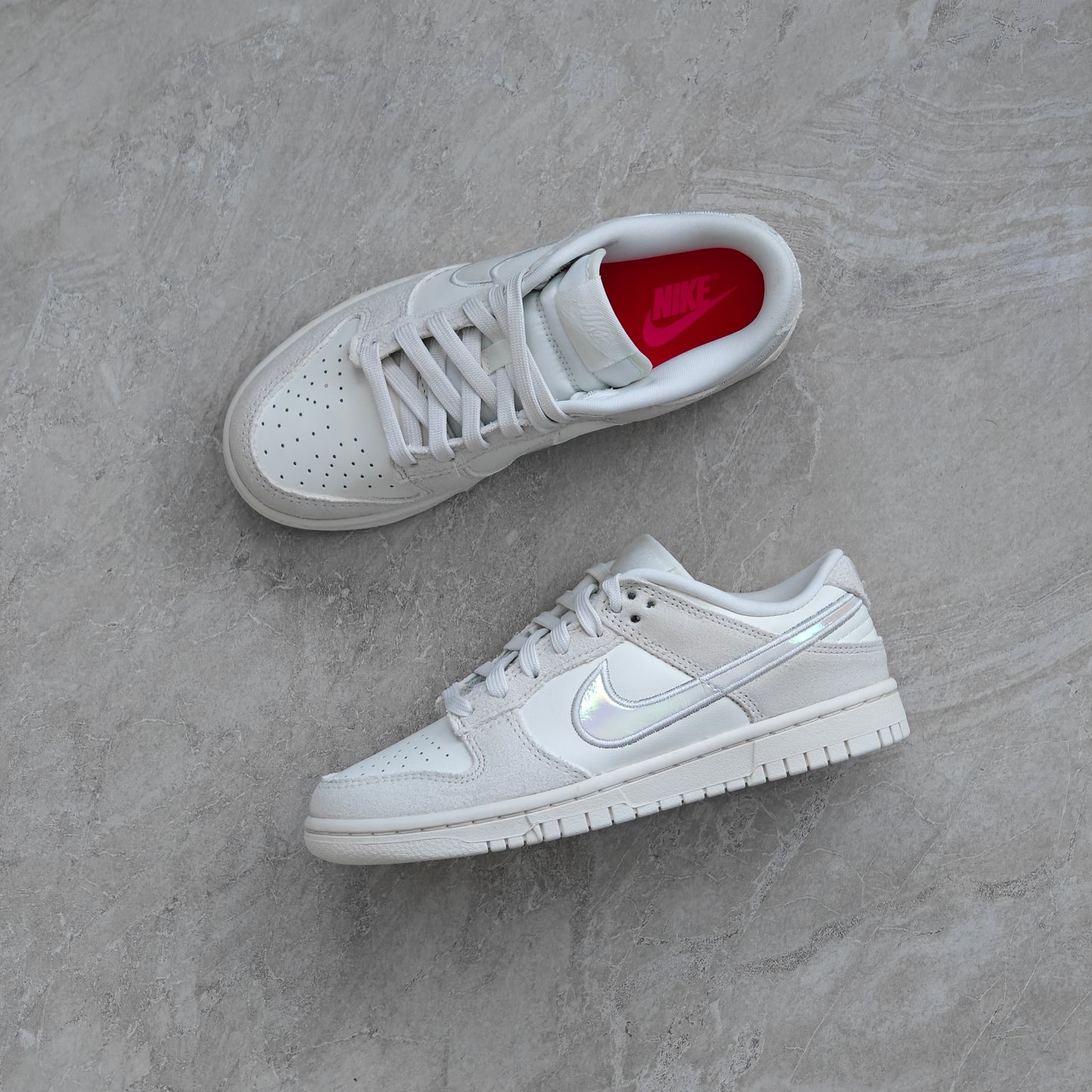 Nike Dunk Low Sail Iridescent Swoosh
